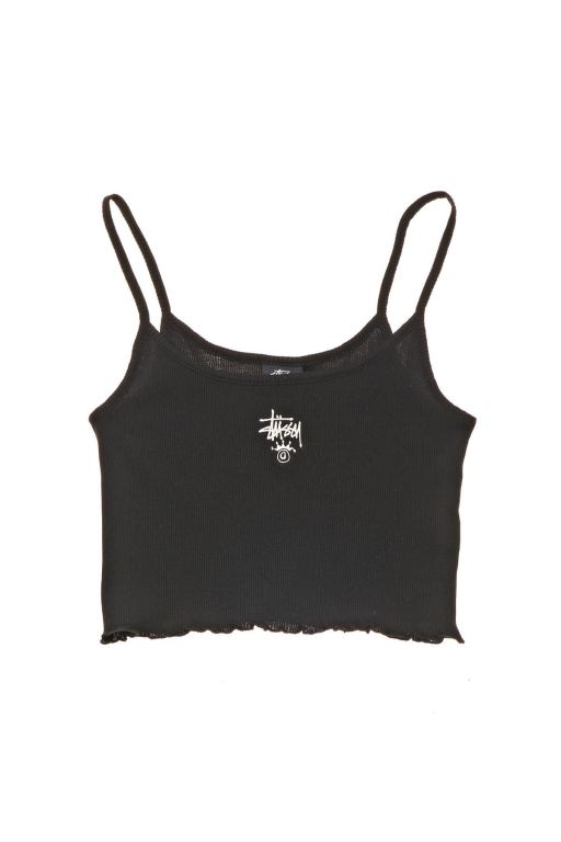 Stussy Womens Fairmont Fluted Singlets Black - NUFYL0642